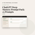 ChatGPT Deep Mastery Prompt Pack: 25 Prompts product cover