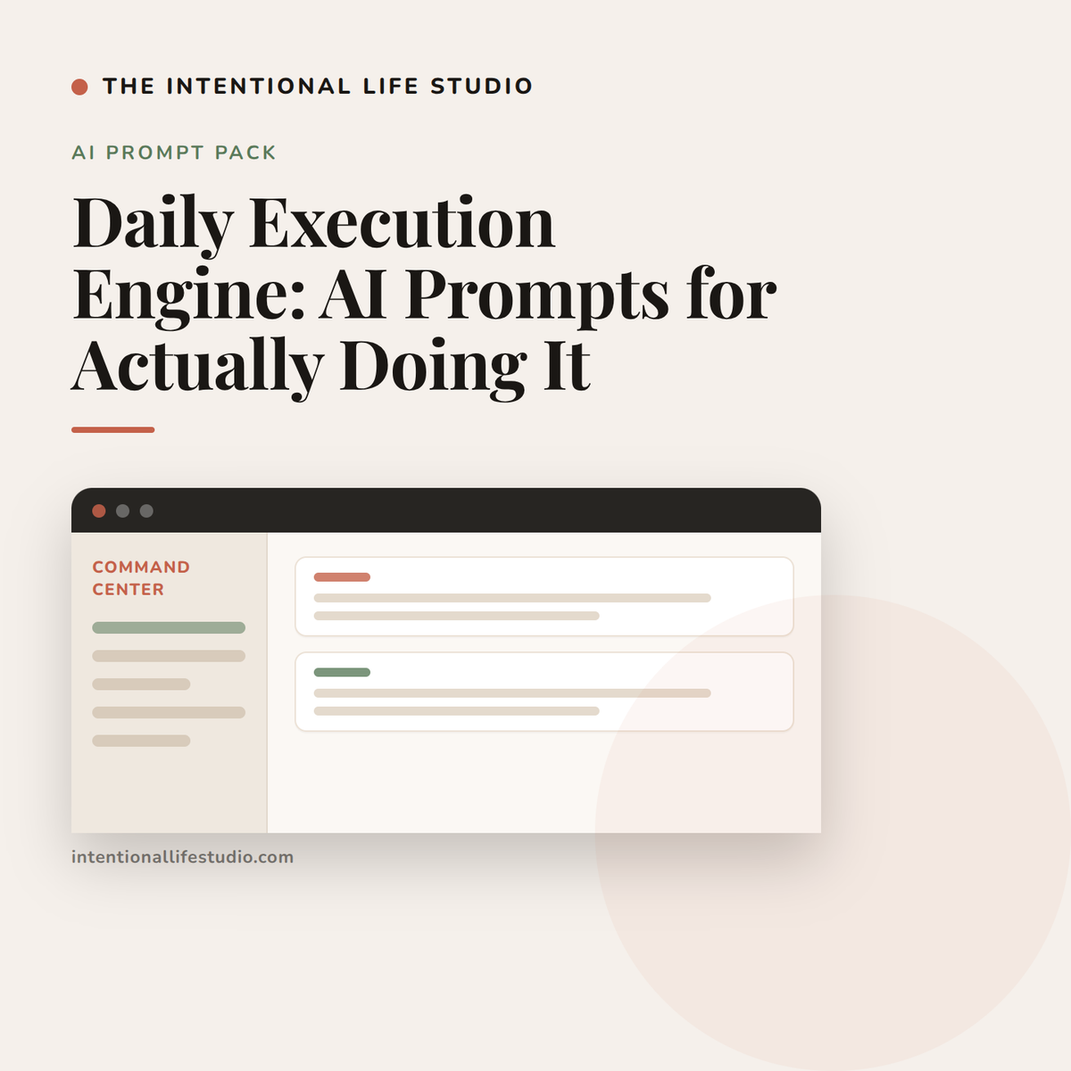 Daily Execution Engine: AI Prompts for Actually Doing It product cover