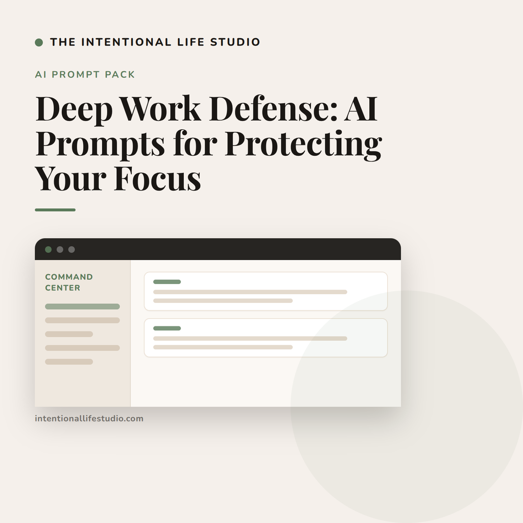 Deep Work Defense: AI Prompts for Protecting Your Focus product cover