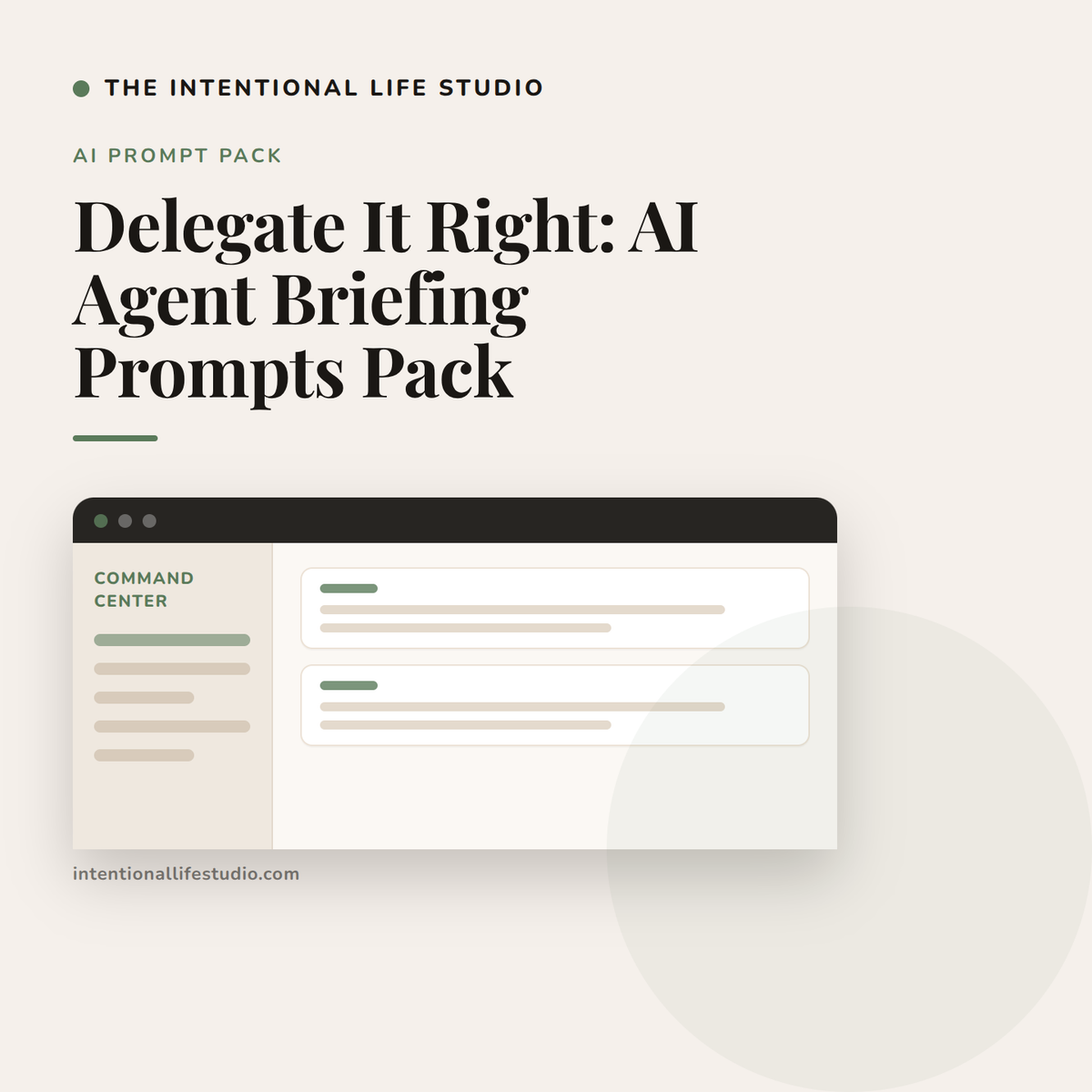 Delegate It Right: AI Agent Briefing Prompts Pack product cover