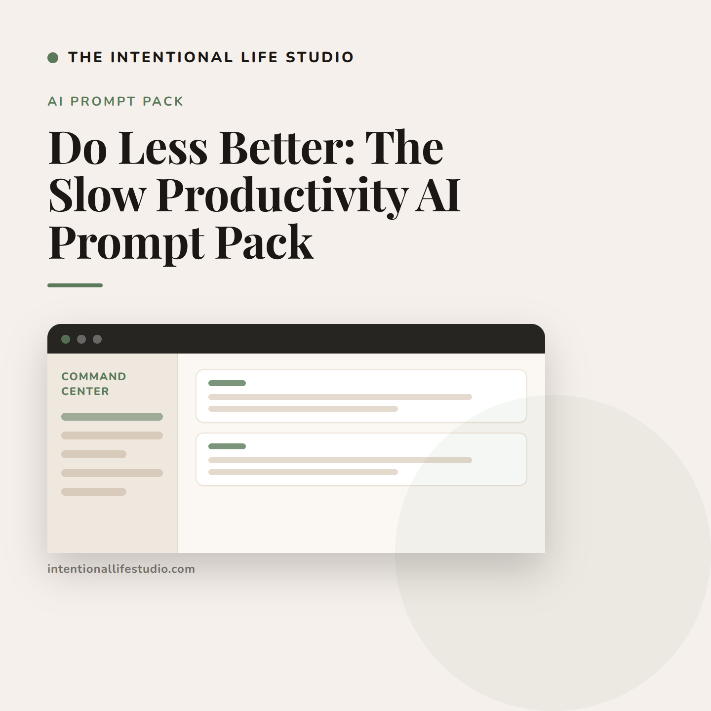 Do Less Better: The Slow Productivity AI Prompt Pack product cover