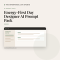 Energy-First Day Designer AI Prompt Pack product cover