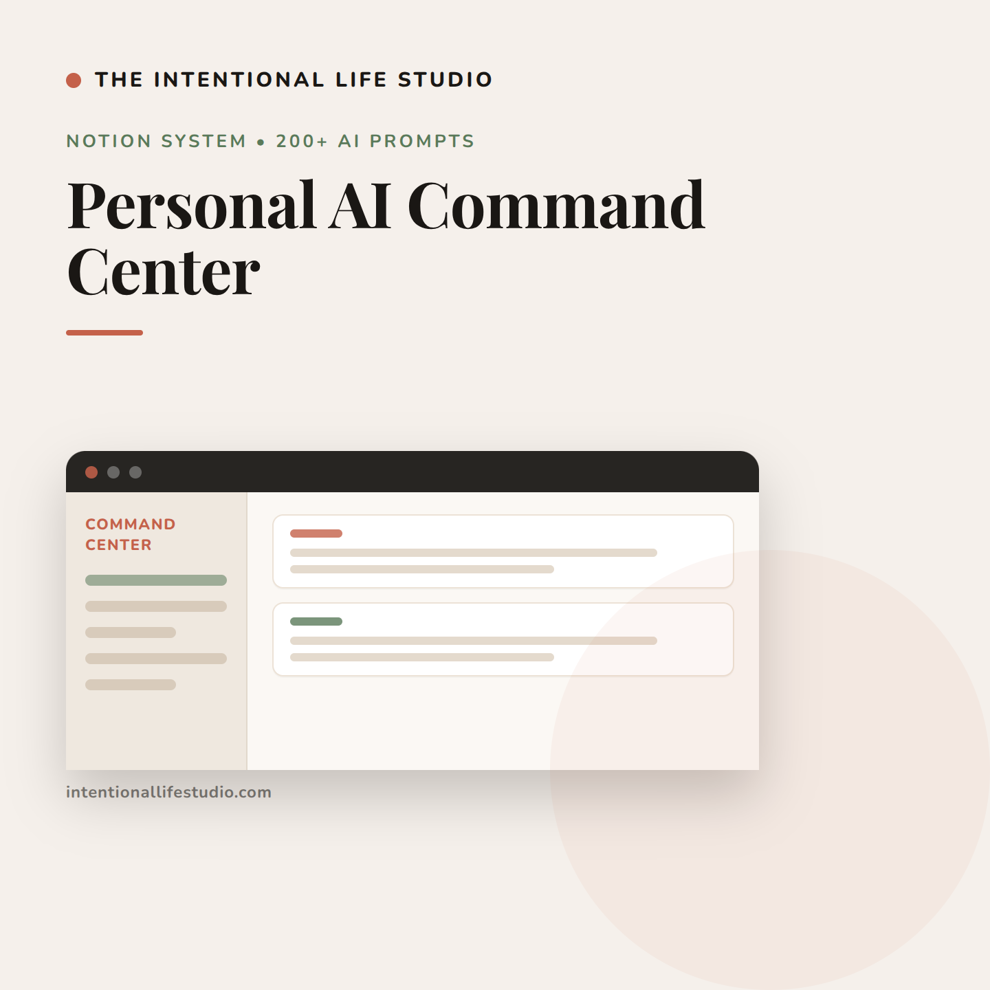 Personal AI Command Center product cover