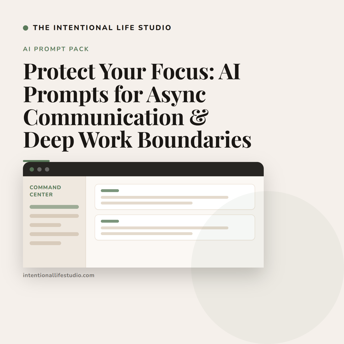 Protect Your Focus: AI Prompts for Async Communication & Deep Work Boundaries product cover