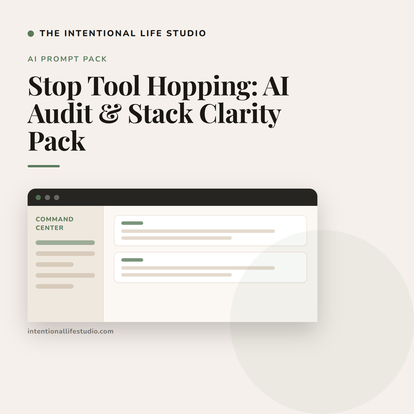Stop Tool Hopping: AI Audit & Stack Clarity Pack product cover