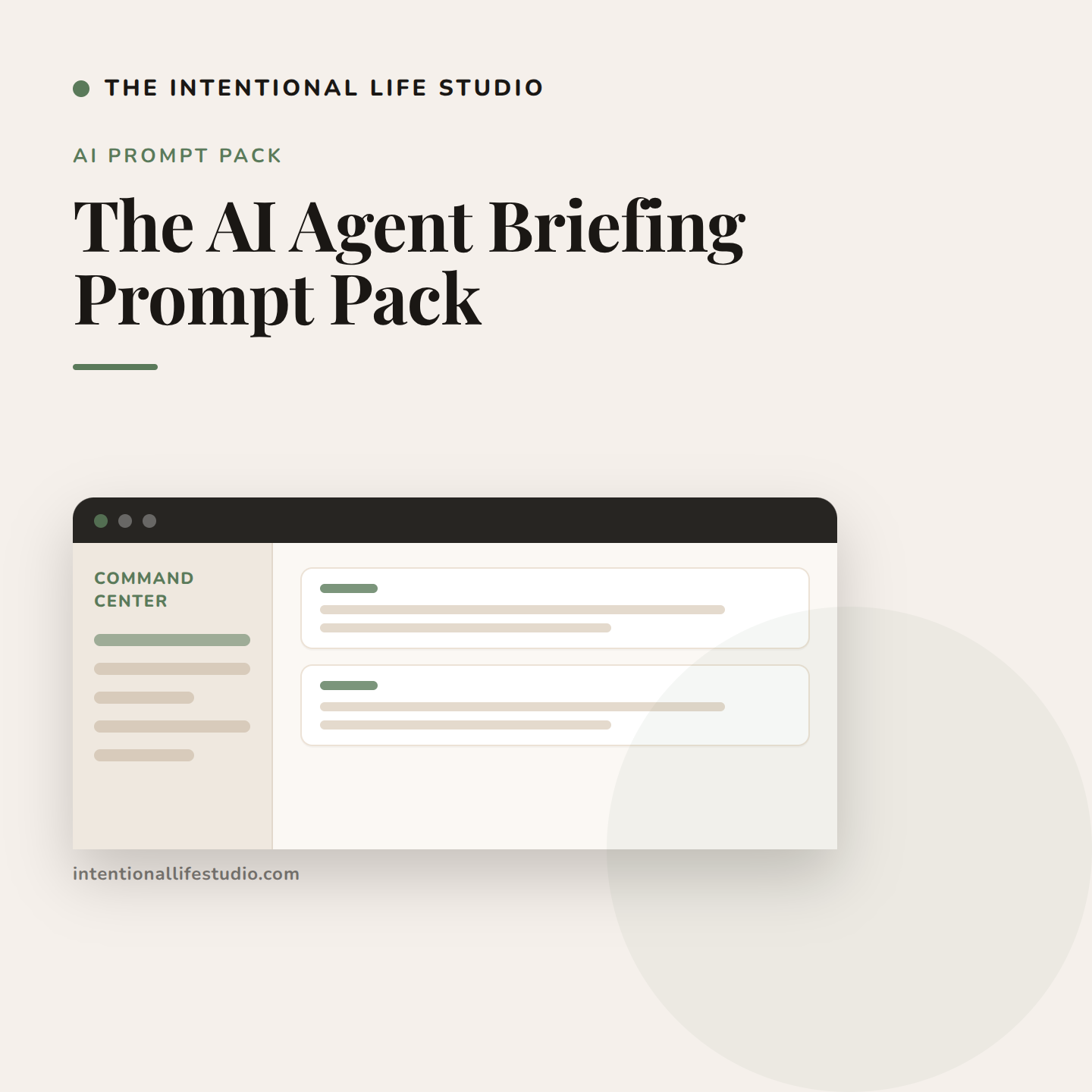 The AI Agent Briefing Prompt Pack product cover