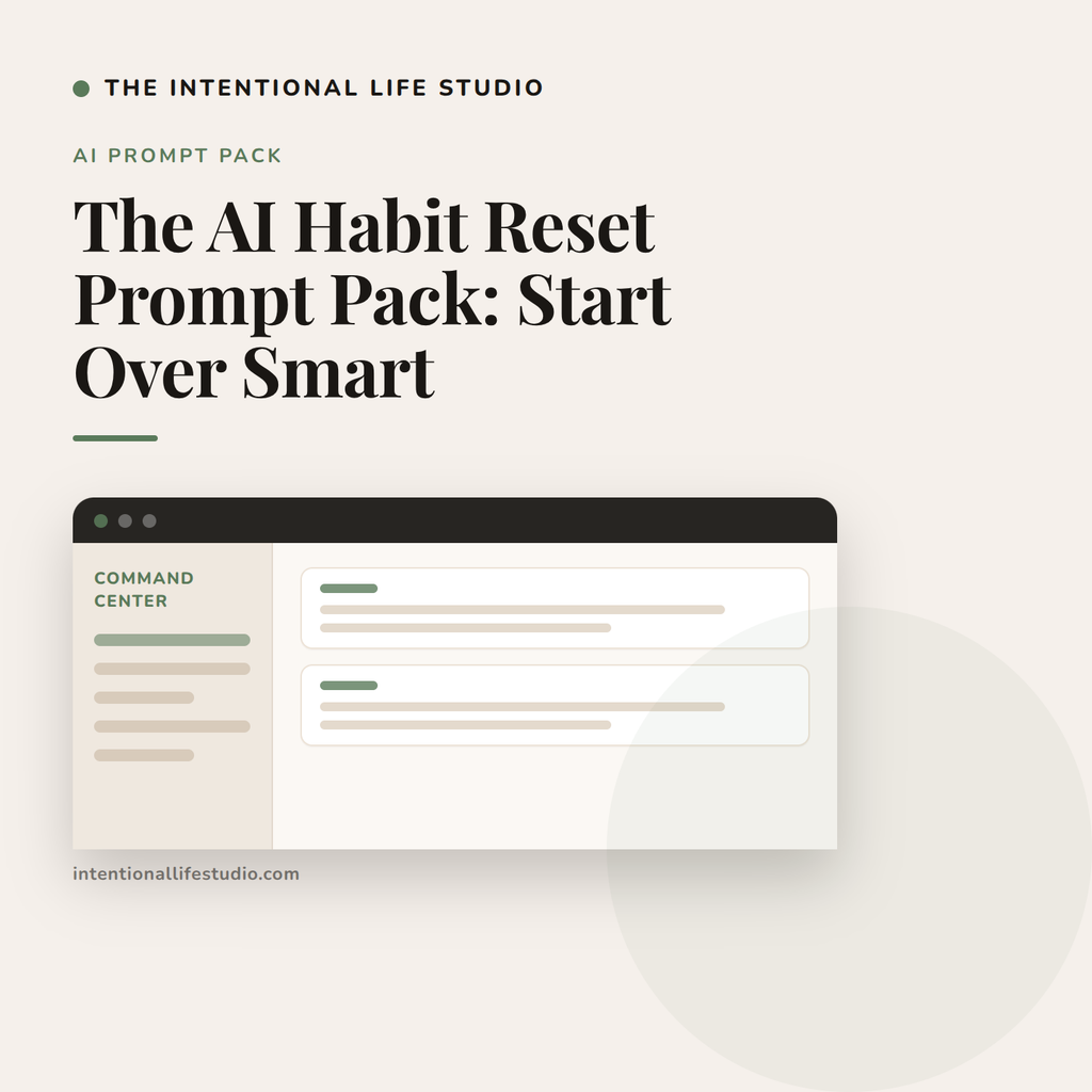 The AI Habit Reset Prompt Pack: Start Over Smart product cover