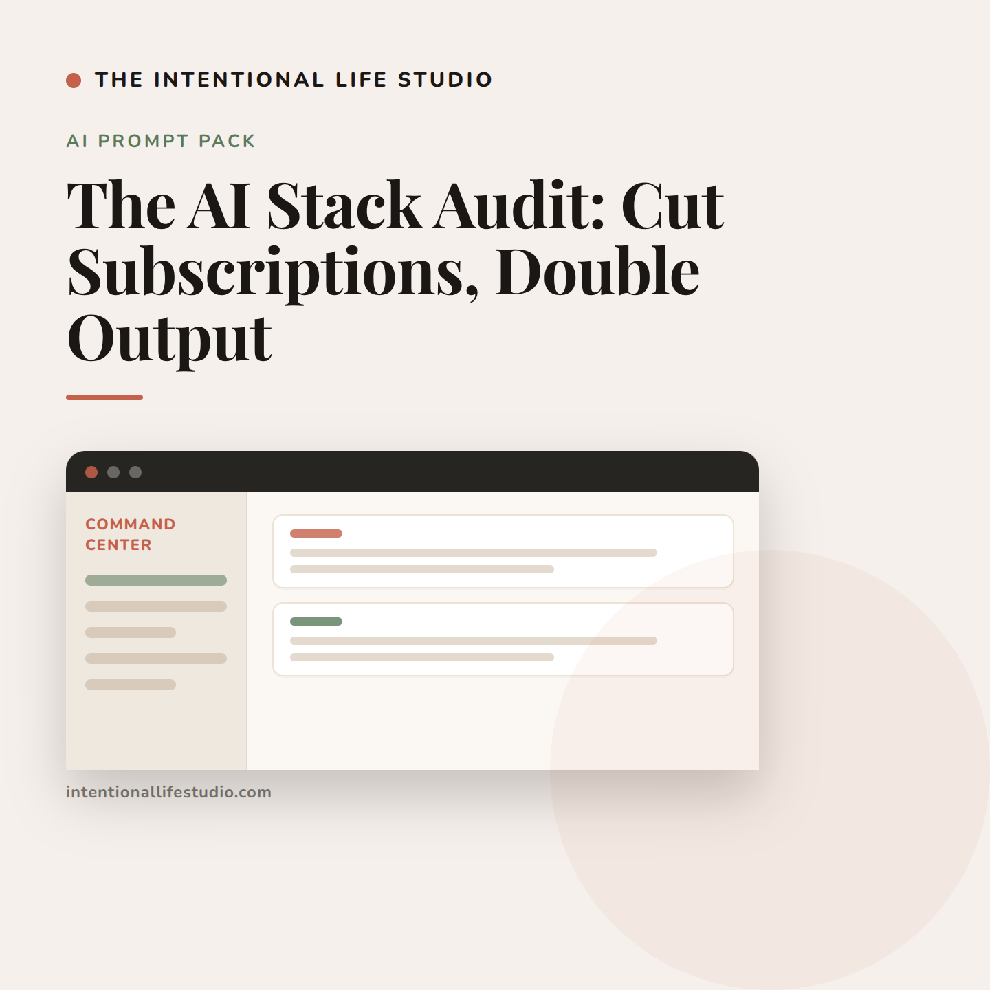 The AI Stack Audit: Cut Subscriptions, Double Output product cover