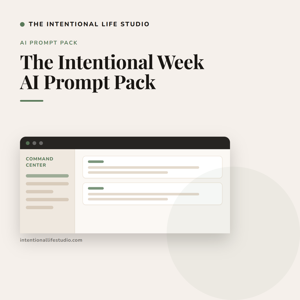 The Intentional Week AI Prompt Pack product cover