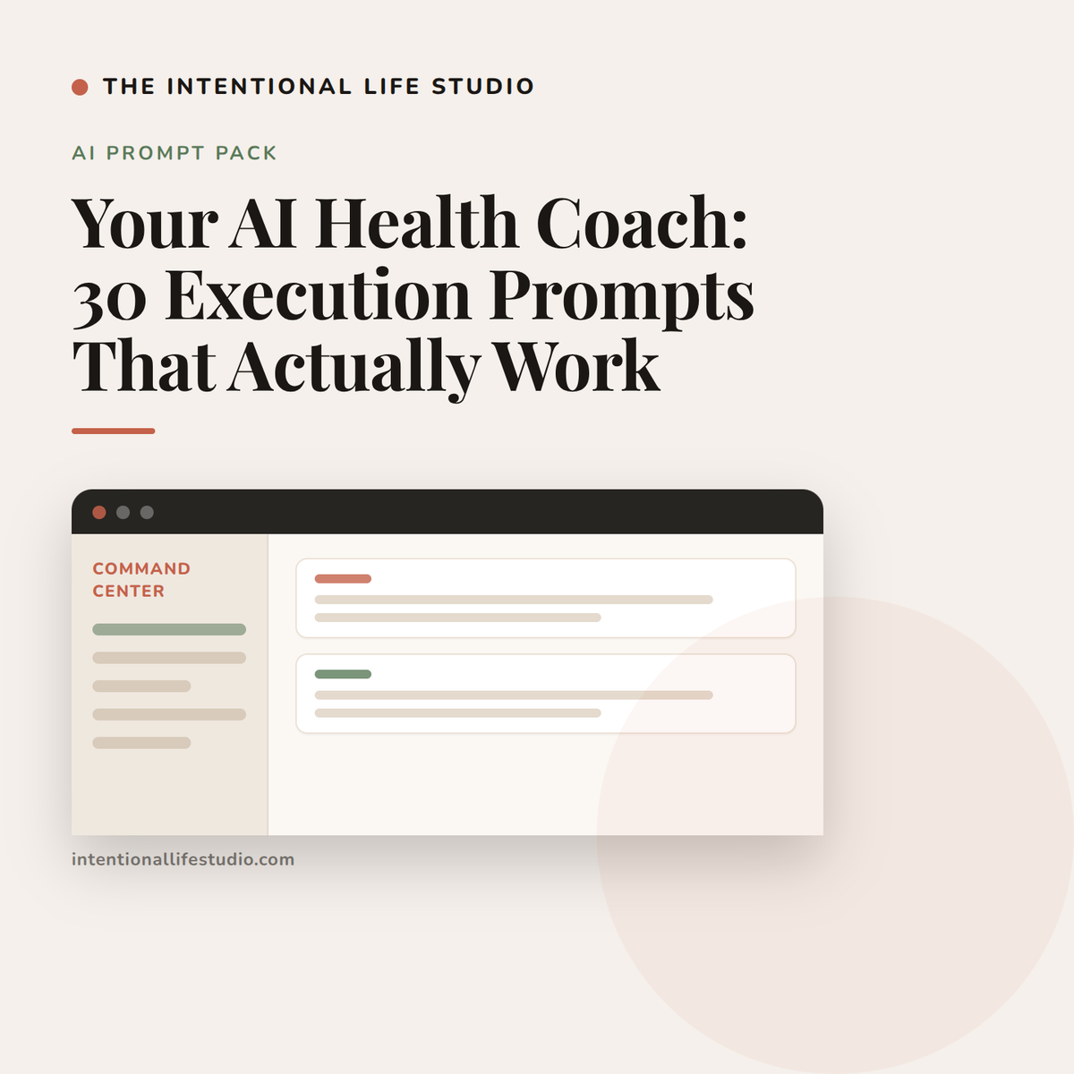 Your AI Health Coach: 30 Execution Prompts That Actually Work product cover